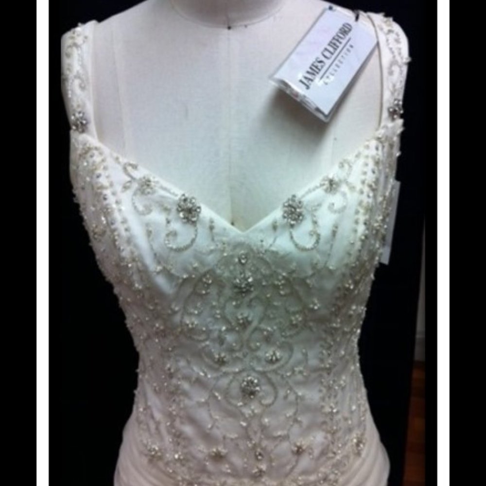 Brand NWT * James Clifford Bridal Gown Size 6 - Picture 2 of 7